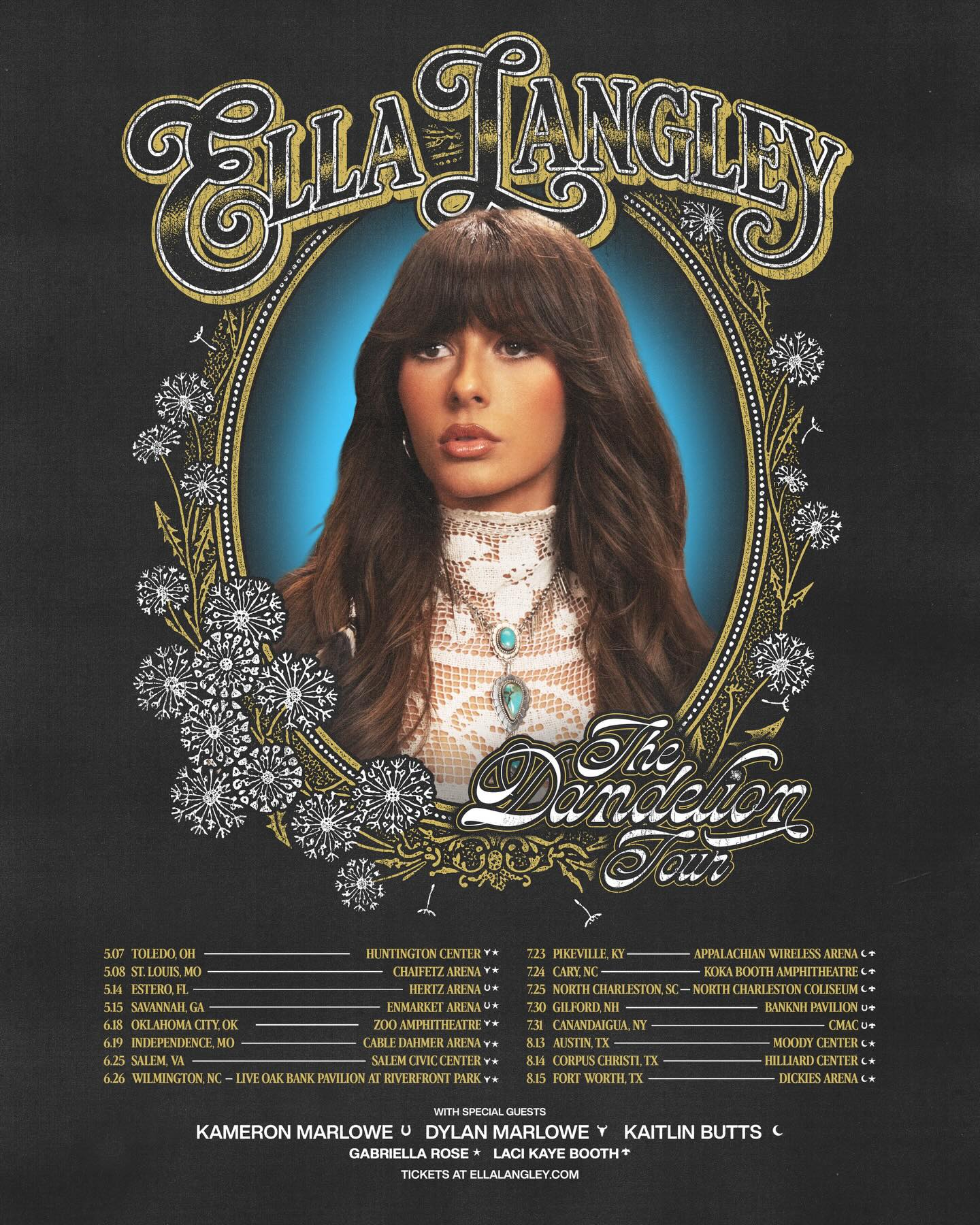 Dylan Marlowe The Dandelion Tour Poster 2026